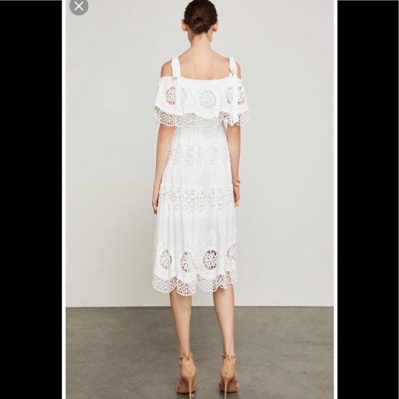 BCBGMaxAzria Midi Dress,Cold Shoulder Eyelet NWT - Picture 5 of 8